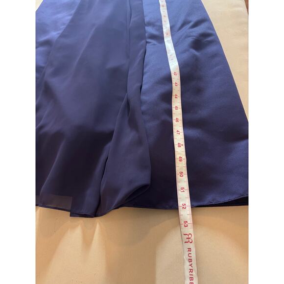 David’s Bridal Strapless Gown Sz 14 Ruched Bodice Formal Bridesmaid Eveningwear - Picture 9 of 10